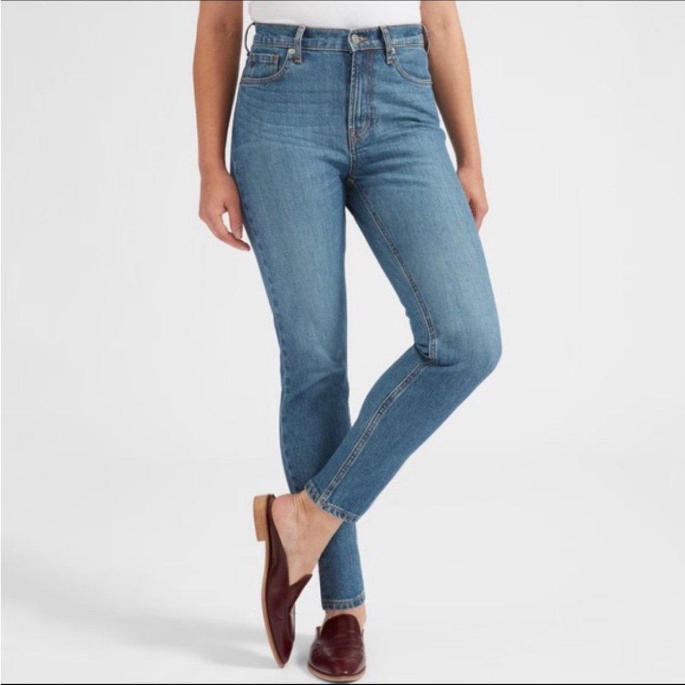 Everlane High Rise Skinny Jeans Medium Wash Size 25 Ankle‎